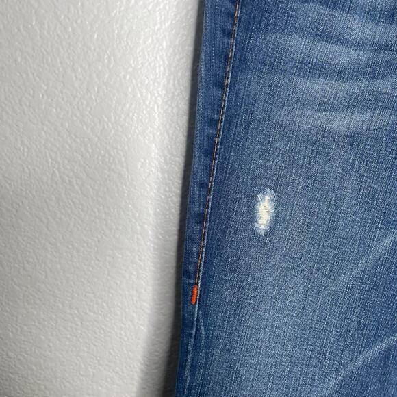 True Religion Womens Jeans Size 28 Distressed Denim Blue Bootcut Leg Jeans - Picture 12 of 16